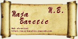 Maja Baretić vizit kartica